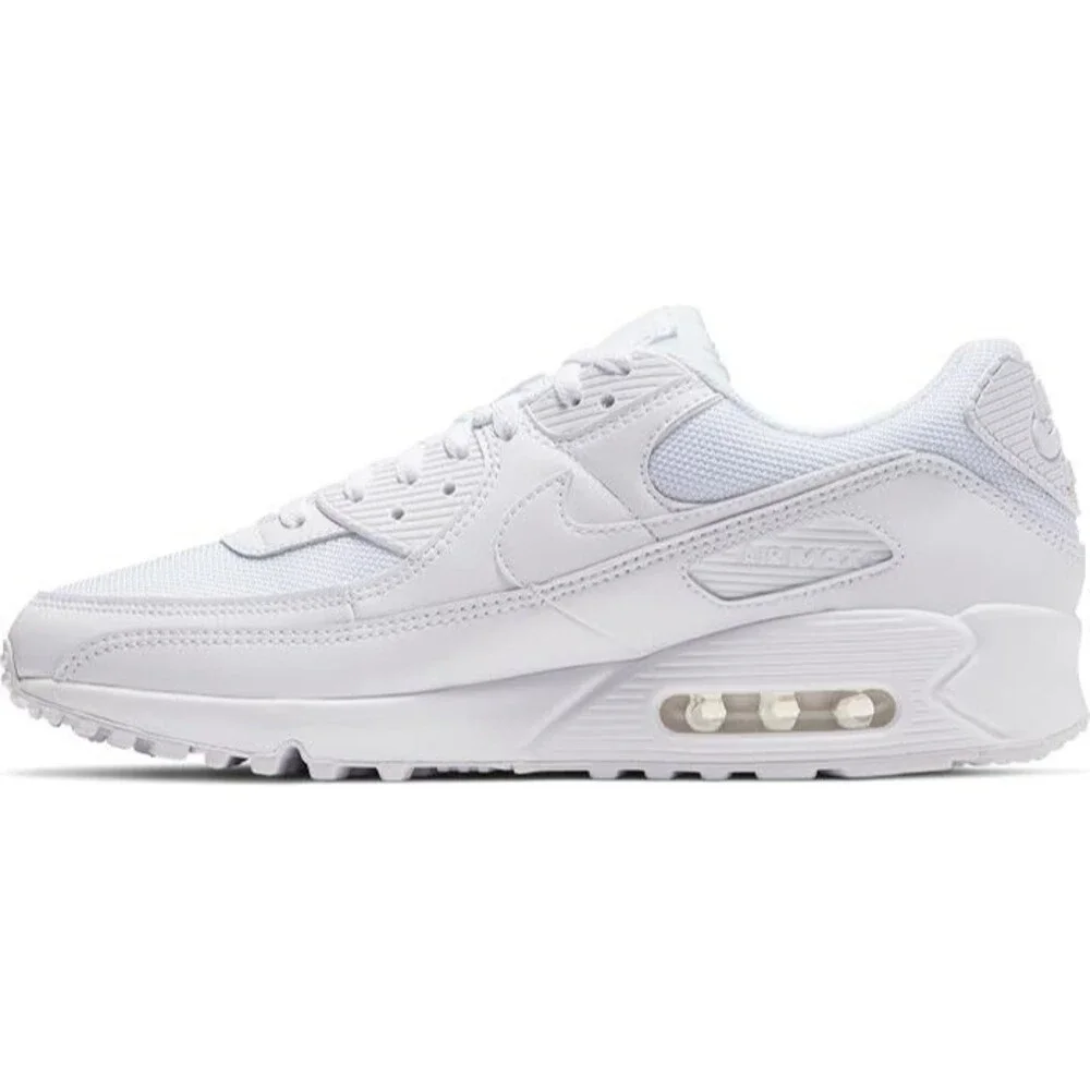 Men's Size 8.5 -  Nike Air Max 90 White / Wolf Grey (CN8490 100) ((NO LID))